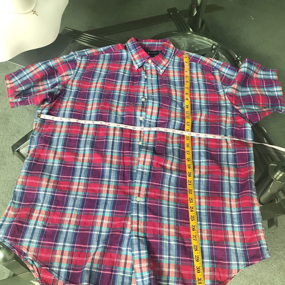 Ralph Lauren. Classic fit. Red plaid shirt